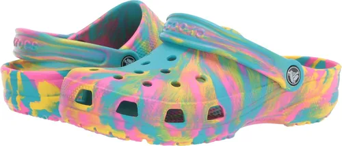Miniatura 9 de Zuecos Crocs clásicos con diseño de teñido anudado marmoleado (para niños)