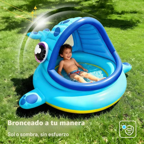 Miniatura 3 de JOYIN Piscina inflable para niños, tienda de campaña de piscina para bebés de ballena, piscina infantil para niños (54 x 56 x 28 pulgadas), piscina
