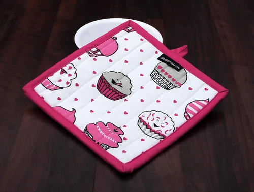 Miniatura 5 de AMOUR INFINI Juego de 1 manoplas y manopla de horno resistentes al calor, antideslizantes, reutilizables, juego de 1 guante de horno y 1 soporte
