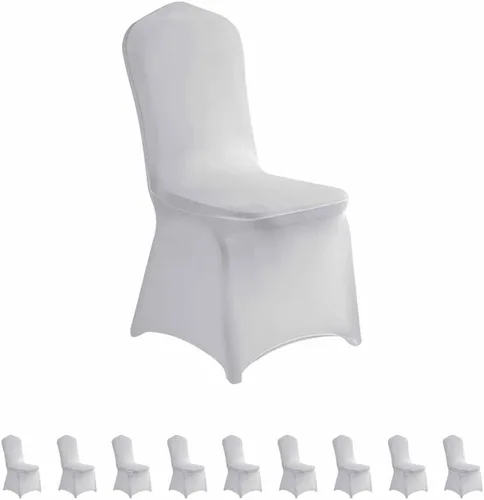 Miniatura 20 de LZY 6 piezas Fundas de Silla de Spandex Elásticas Fundas Deslizables para Fiestas de Boda, Fundas de Decoración de Sillas de Comedor y Banquete Negro