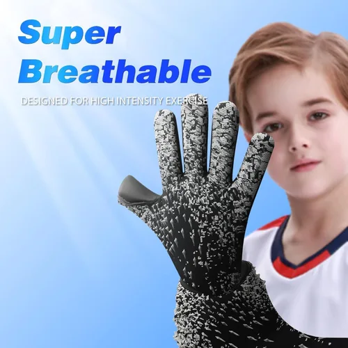 Miniatura 4 de Guantes de Portero de Fútbol, Guantes de Portero de Fútbol con Agarre Definitivo con Tallas 6/7/8/9/10, Agarre Fuerte, Fútbol Americano para Negro