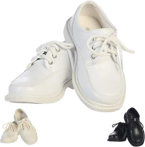 Lito - Zapatos de vestir para niños con cordones para comunión Boda, Graduación, Zapatos formales mate