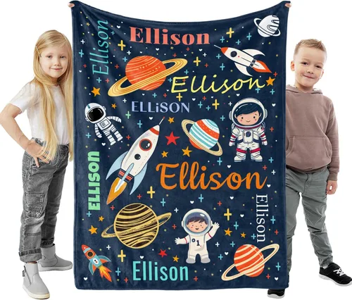 Miniatura 11 de Manta de bebé personalizada, manta con nombre personalizado para niños, bebés y adultos, mantas con animales personalizadas para niñas, niños