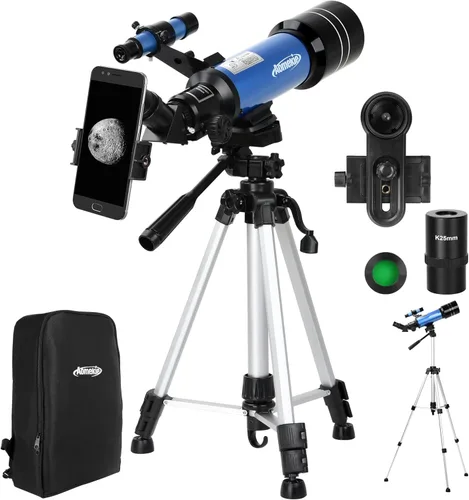 Miniatura 10 de AOMEKIE 40070 Telescopios para principiantes y adultos de Astronomía Telescopios astronómicos de 2.756 in con trípode ajustable K6 y K25 oculares