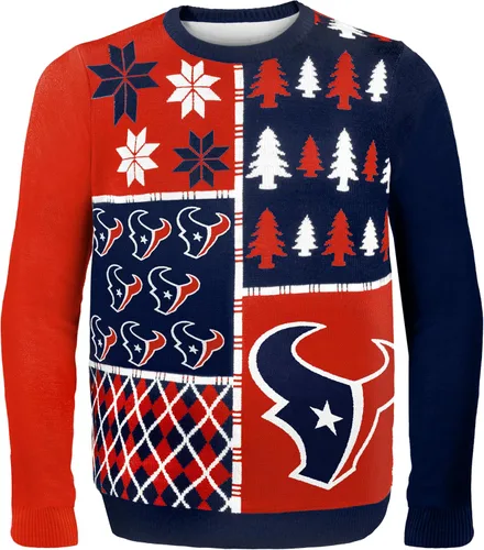 Miniatura 9 de FOCO NFL Unisex-Adult NFL Busy Block Ugly Sweater Bloque ocupado