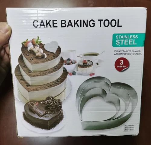 Miniatura 8 de Siking Molde de acero inoxidable de 4/6/8 pulgadas para pastel de corazón, molde para panqueques, para ensalada de queso musgo, ensalada, bola