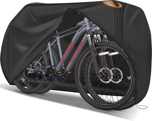 Miniatura 12 de Zettum Funda de bicicleta para 1 bicicleta, 600D, para almacenamiento al aire libre, impermeable y resistente, funda de bicicleta para bicicleta