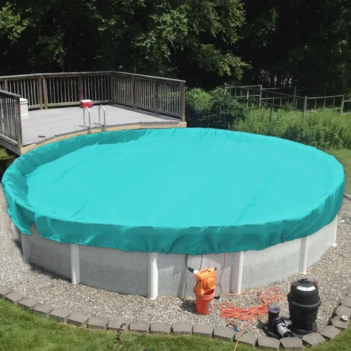 Miniatura 21 de TANG Cubiertas redondas de 10 pies para piscina de 6 pies para tanque redondo sobre el suelo, cubiertas de piscina de hojas de invierno