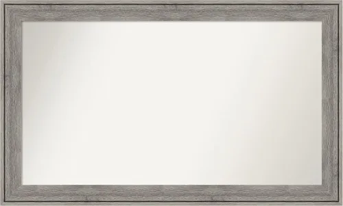 Miniatura 368 de Amanti Art Espejo de pared personalizado no biselado (24.5 x 24.5 pulgadas), marco gris marrón alta, varios tamaños personalizados, espejo de baño