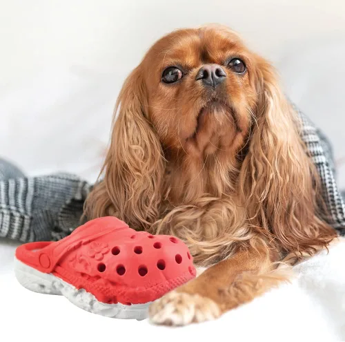 Miniatura 6 de Juguetes Masticables para Perros, Juguete de Zapatilla de Goma Duradero para Cachorro, Juguetes Resistentes para Perros para Entrenamiento