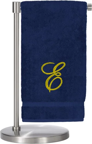 Miniatura 54 de Script R - Toalla de baño con monograma, regalo personalizado, 27 x 54 pulgadas, juego de 1 toalla bordada con texto dorado, 100% algodón turco