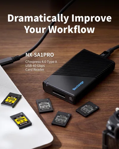 Miniatura 9 de Nextorage Paquete de 2 tarjetas de memoria Cfexpress 4.0 tipo A de 256 GB VPG200 máx. lectura 1900MB/s máx. escritura 1700MB/s NX-A2SE256G