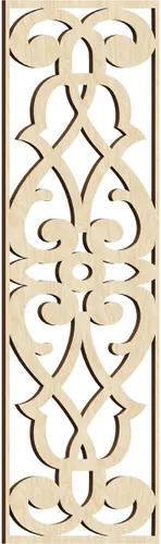 Miniatura 65 de 9 3/8"W x 24 3/8"H x 1/4"T Bellaire Decorativos Paneles de pared de madera calado, abedul