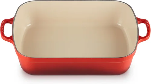 Miniatura 15 de Le Creuset Fuente para horno rectangular de hierro fundido esmaltado, 5.25 cuartos de galón (11.7 pulgadas x 16.8 pulgadas), color blanco