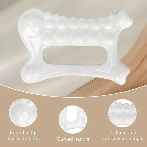 Miniatura 5 de Masaje Gua Sha, tabla de Gua Sha, cerámica reduce la grasa, estática, portátil, placa raspadora de cuerpo completo para mujeres y adultos