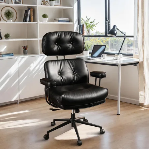 Miniatura 10 de CAODOC Silla de Oficina de Respaldo Alto, Silla Giratoria Moderna de Oficina, Silla de Juego de Tela de Gamuza Marrón, Silla de Oficina