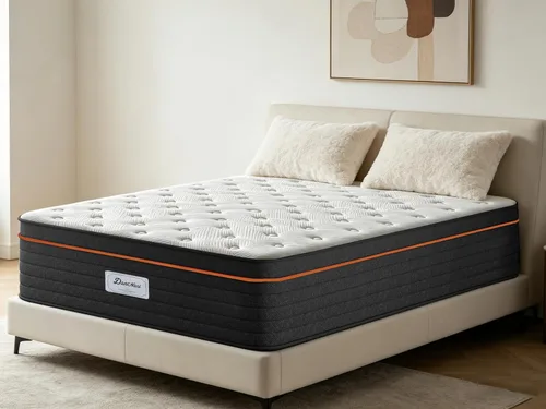Miniatura 15 de Colchón tamaño individual de 10 pulgadas en una caja, espuma viscoelástica híbrida y resortes embolsados, 7 zonas para dormir de espalda y de lado