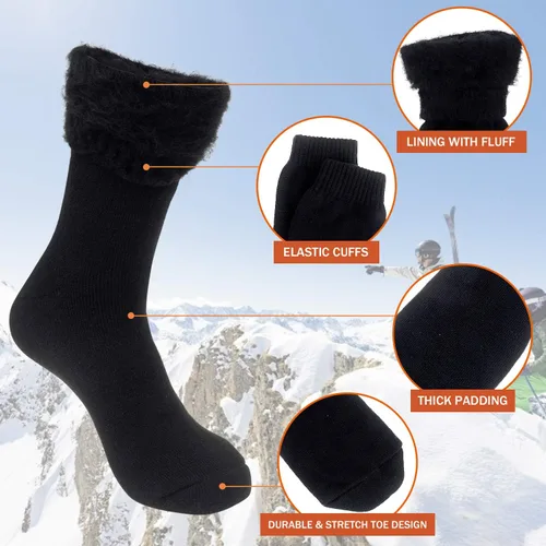 Miniatura 2 de Thermal Socks for Men Thick Insulated Heated Socks Winter Warm Socks for Cold Weather