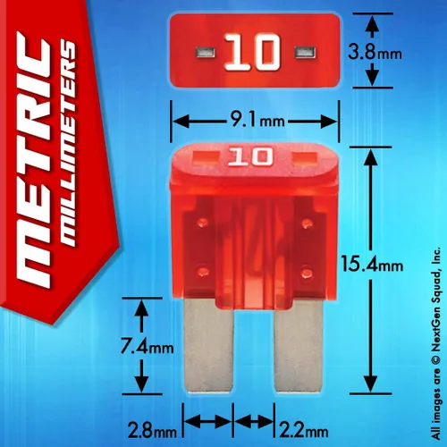 Miniatura 5 de Micro2 APT ATR - Juego de 50 piezas de fusibles para automóvil (49 fusibles de 2 cuchillas micro + extractor de fusibles) 5A 7.5A 10A 15A 20A 25A 30A