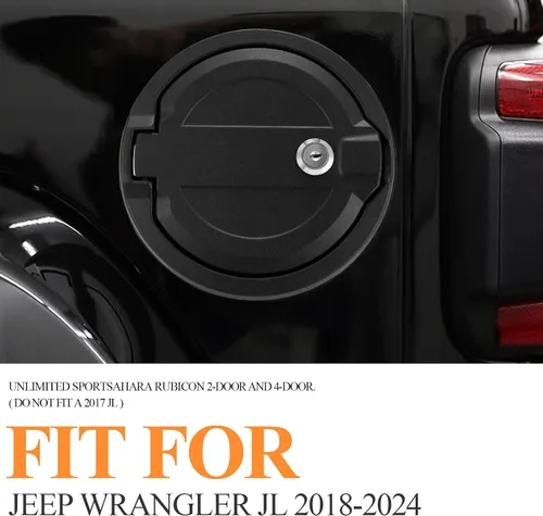 Miniatura 5 de Tapa de depósito de gasolina para puerta de llenado de combustible para Jeep Wrangler JL 2018-2023, accesorios Unlimited Rubicon Sahara de 2 puertas