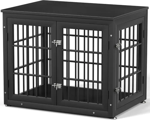 Miniatura 31 de rehomerance Mueble de jaula de perro resistente de 26 pulgadas para perros pequeños, mesa auxiliar decorativa para casa de mascotas, muebles