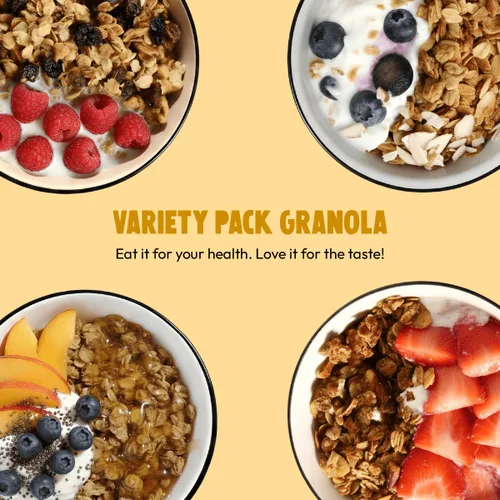 Miniatura 3 de Kellys Four Plus Granola Cereal Variedad de granola para yogur Snacks hechos a mano para el desayuno – 12 onzas (paquete de 4)