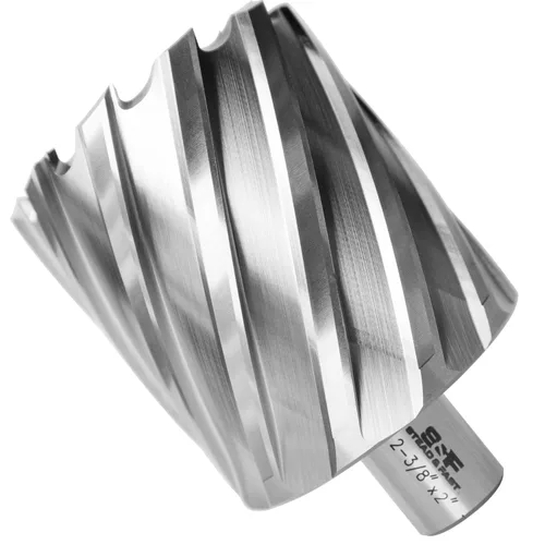 Miniatura 36 de S&F STEAD & FAST Cortador anular, diámetro de corte de 9/16" x 1" profundidad de corte para prensa de taladro magnética, brocas Mag con pasador