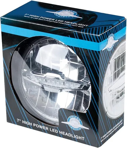 Miniatura 6 de United Pacific 31514 Ultralit 3 Faro LED de alta potencia de 7 pulgadas con 10 luces LED ámbar de posición, compatible con carcasa OEM, fácil