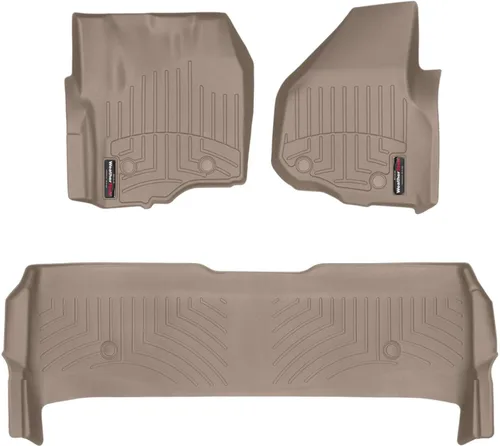 Miniatura 11 de WeatherTech Revestimientos de suelo de ajuste personalizado para Ford Super Duty, Super Duty, Super Duty - 1ª y 2ª fila (474331-473052), cacao