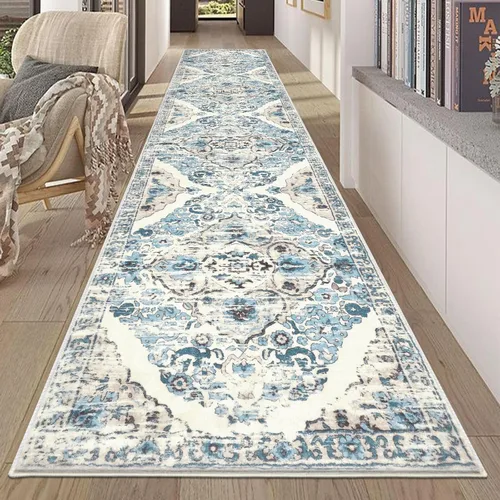 Miniatura 58 de HEBE Alfombra Pasillo 2'x10' Lavable Vintage Desgastada Alfombras de Área Antideslizante Alfombra de Lavandería Boho Alfombras de Piso para Pasillos