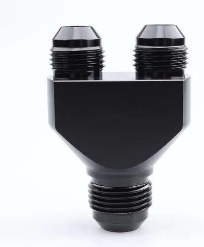 Miniatura 9 de AC PERFORMANCE -6 AN In to -6 AN Out Y Block Splitter Montaje de combustible Aluminio Negro