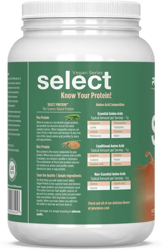 Miniatura 7 de Mezcla de polvo de proteína vegana PEScience Select