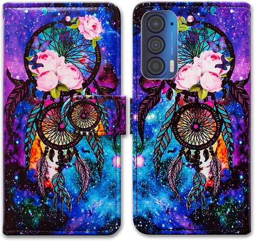 Miniatura 14 de Bcov Funda para Motorola Edge 2021, funda de piel con tapa para teléfono móvil con ranura para tarjeta y soporte para Motorola Moto Edge 2021
