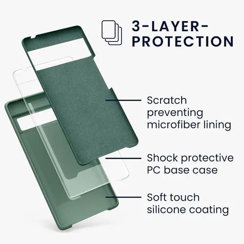 Miniatura 130 de kwmobile Funda Compatible con Google Pixel 6 Pro - Funda de teléfono de silicona TPU con acabado suave - Azul Arrecife
