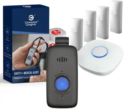 Miniatura 5 de Connected Caregiver Sistema de alerta médica Safety+ Gemini 4G para personas mayores: avanzado, detección de caídas, monitor 24/7, localización