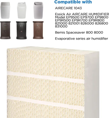 Miniatura 3 de Filtro de mecha para humidificador 1043 de repuesto para humidificadores AirCare Essick, reemplaza EP9 EP9R EP9500 EP9800 EP9700 826000 826800