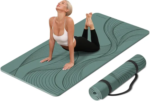 PAIDU Esterilla de Yoga Grande - 72' x 36' x 0.4' Ancho Extra y Grueso, Cómodo, Antideslizante Esterilla de Ejercicio - Funciona Genial en Todos los