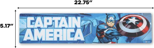 Miniatura 6 de Open Road Brands Letrero de metal con texto en inglés «Marvel Capitán América», arte de pared para cueva o sala de cine