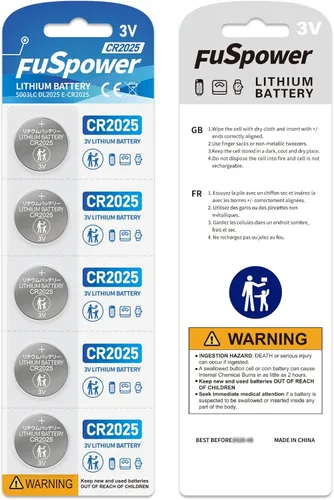 Miniatura 7 de Batería CR2025 para llave de coche: baterías de litio de 3 V, paquete de 10 - Celda de moneda 2025 para reloj Dispositivo de seguimiento remoto