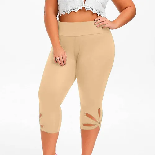 Miniatura 34 de Pantalones capri para mujer, estilo casual, de verano, elásticos, de cintura alta, pantalones de yoga, ajuste atlético, pantalones deportivos