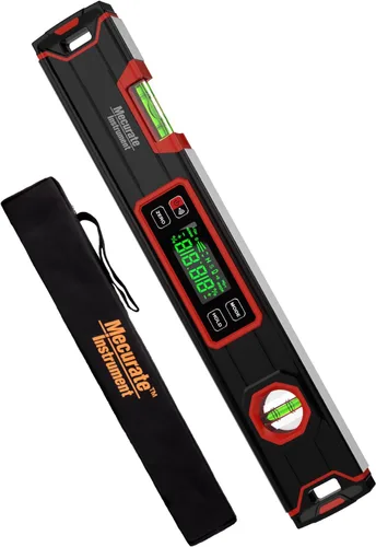 Miniatura 11 de Mecurate Nivel Digital de 10 Pulgadas, Herramienta de Nivel de Torpedo Profesional de Precisión Inteligente, Pantalla LCD Brillante, Alertas