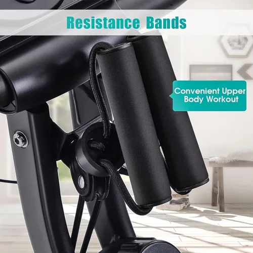 Miniatura 8 de Merax Bicicleta de entrenamiento para el hogar: bicicleta estática reclinada 4 en 1 y posiciones verticales de bicicleta de ciclismo