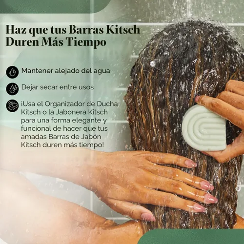 Miniatura 9 de Kitsch Barra acondicionadora de cabello con romero y biotina para dar volumen y espesar – Acondicionador hidratante y limpiador para cabello