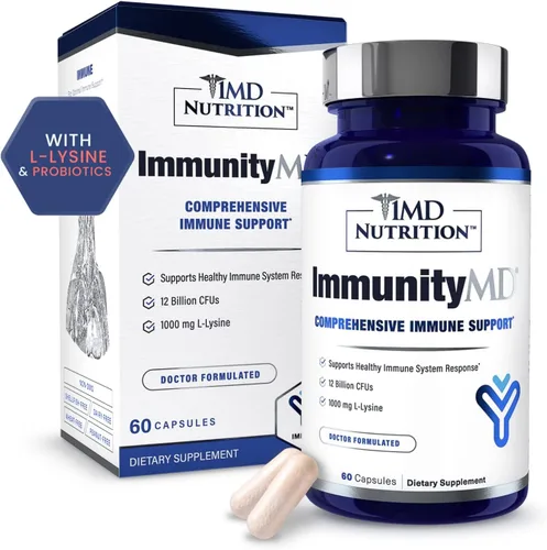 1MD Nutrition ImmunityMD - Probiótico para la salud inmunológica | Potentes cepas probióticas seleccionadas por médicos con prebiótico - Promueve la