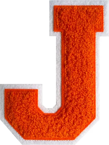 Miniatura 16 de Parche de letras de felpilla naranja de 4.5 pulgadas, alfabeto universitario para planchar y coser para chaquetas, sudaderas, camisetas, jeans