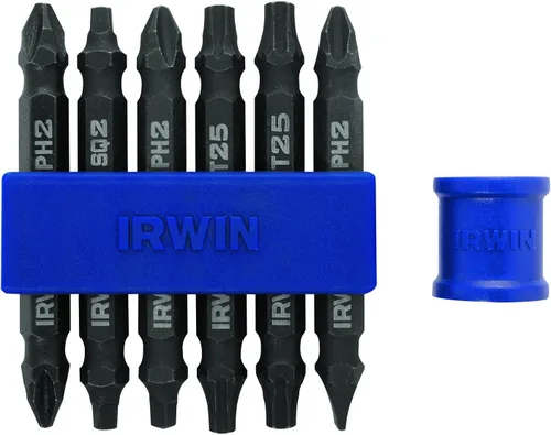IRWIN Tools IMPACT Performance Series - Broca de potencia para destornillador de doble extremo, variada, 2 3/8 pulgadas de longitud, juego de 5