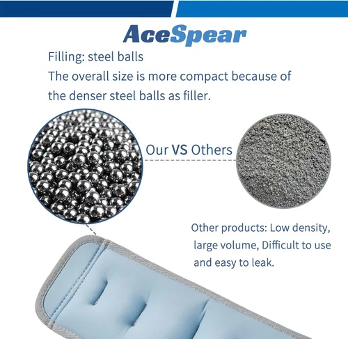 Miniatura 3 de AceSpear Pesas de tobillo para hombres y mujeres, pesas de muñeca de 2 x 1 libra, 2 libras, 3 libras, 4 libras, 5 libras, 6 libras, pesos para Azul