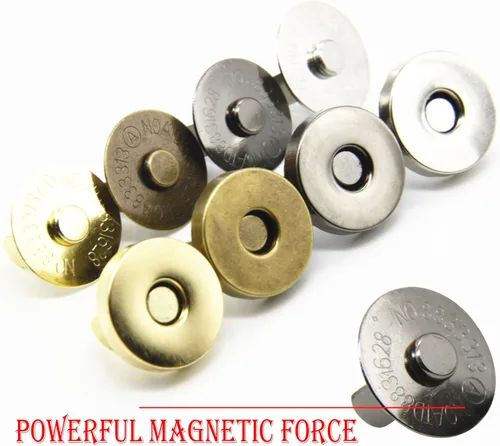 Miniatura 9 de MYUBWTF Juego de 20 broches magnéticos con cierre de botón, cierre magnético de 3/4 pulgadas, kit de reemplazo de botón magnético para costura, Plata