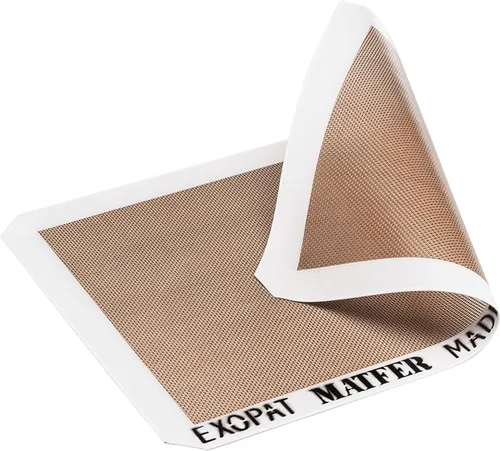 Matfer Bourgeat Exopat - Alfombrilla reutilizable de silicona reforzada antiadherente de 11 5/8 x 16 3/8 pulgadas, grado comercial,