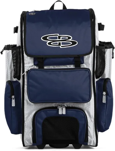 Miniatura 66 de Boombah Rolling Superpack - Bolsa para equipo de béisbol/sóftbol, varios colores, mango telescópico y capacidad para 4 murciélagos, versión